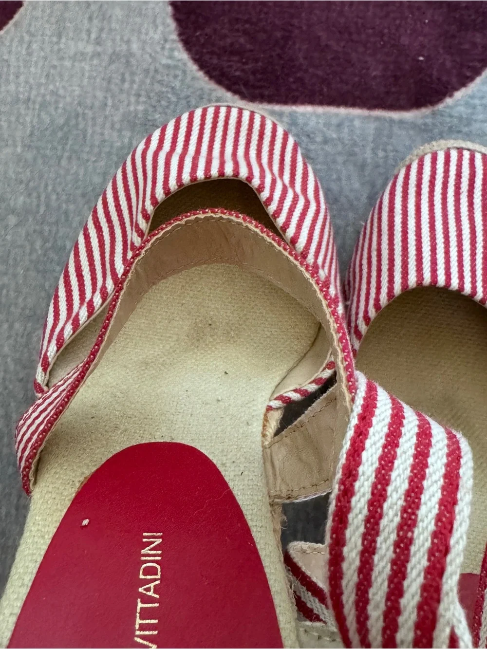 Adrienne Vittadini Coastal Grandma Ankle Strap Espadrille Wedges Sz 9
